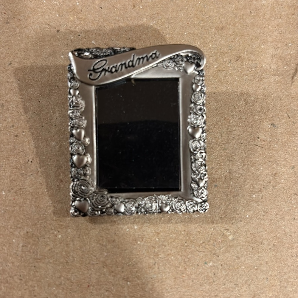 Silver Floral Grandma Photo Frame